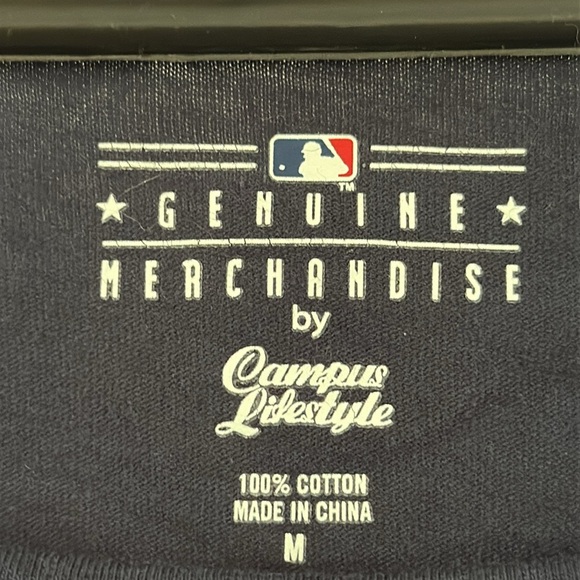 NWT Campus Lifestyle Baseball Boston Red Sox Navy Blue Long Sleeve Shirt Size M - Picture 6 of 8